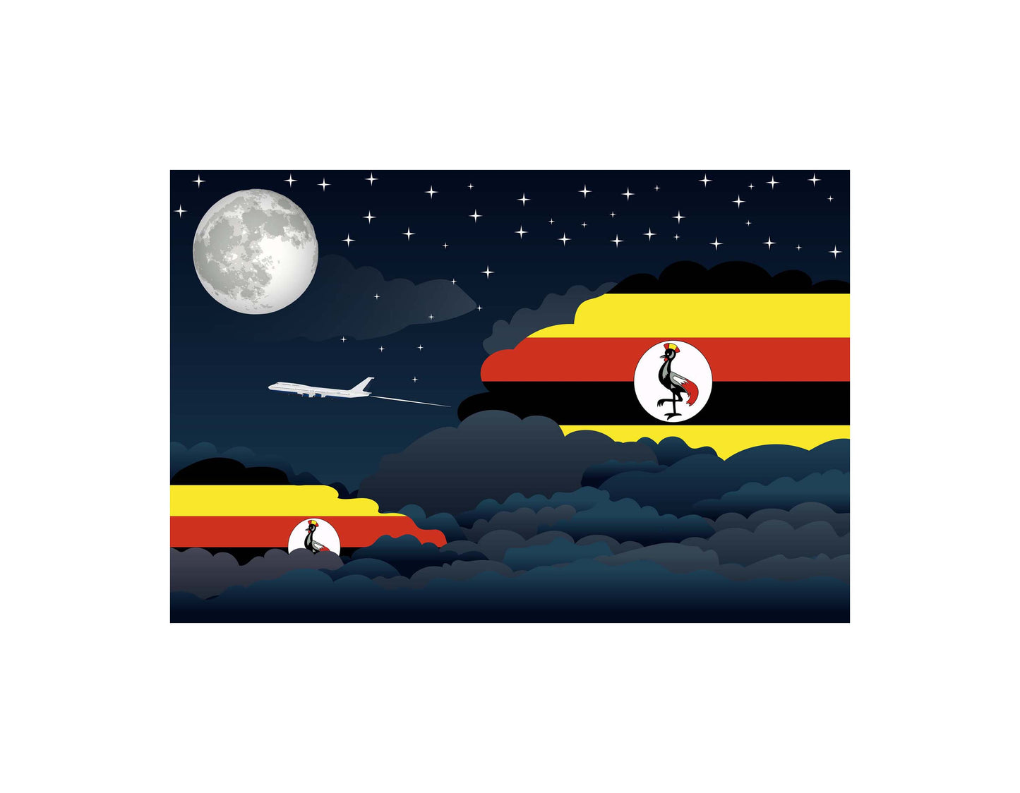 Uganda Night Clouds Blankets & Throws | Premium Soft Blankets | City Posters Plus