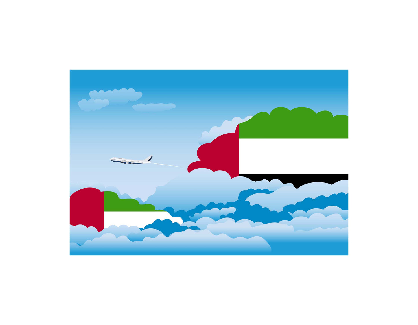 United Arab Emirates Day Clouds Blankets & Throws | Soft Premium Blankets | City Posters Plus
