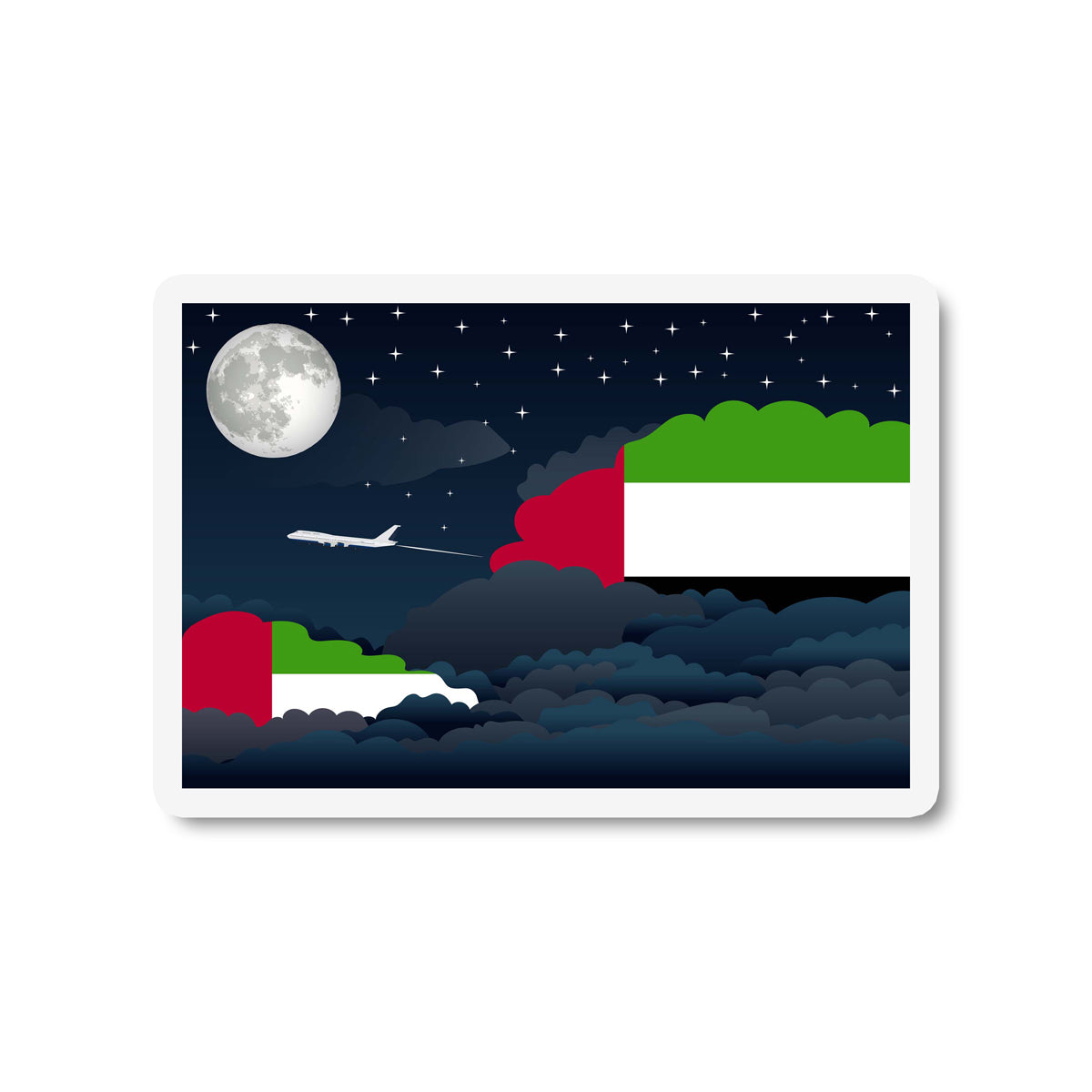 United Arab Emirates Night Clouds Fridge Magnet