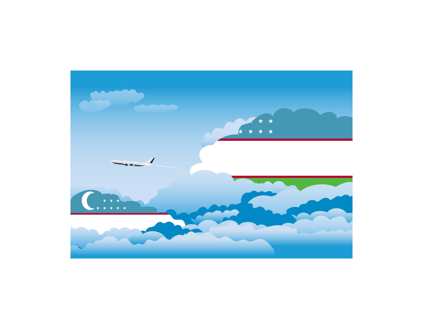 Uzbekistan Day Clouds Blankets & Throws | Soft Premium Blankets | City Posters Plus