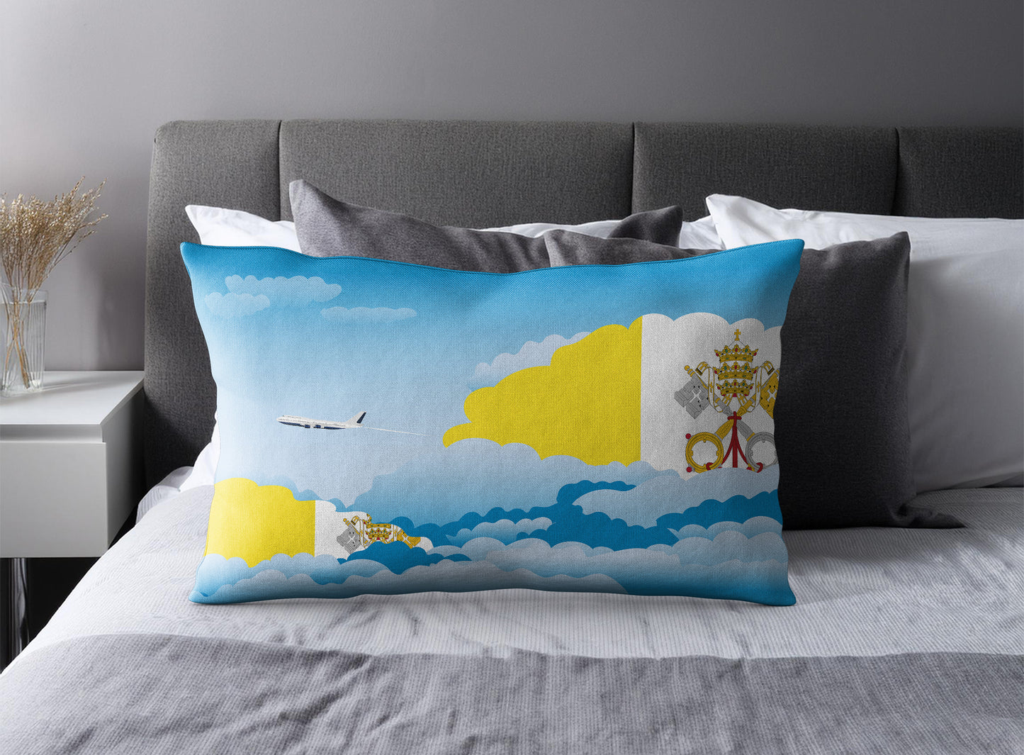 Vatican City Holy See World Airplane Day Clouds Square & Rectangle Pillow Cases | Aviation Decorative Pillow Covers