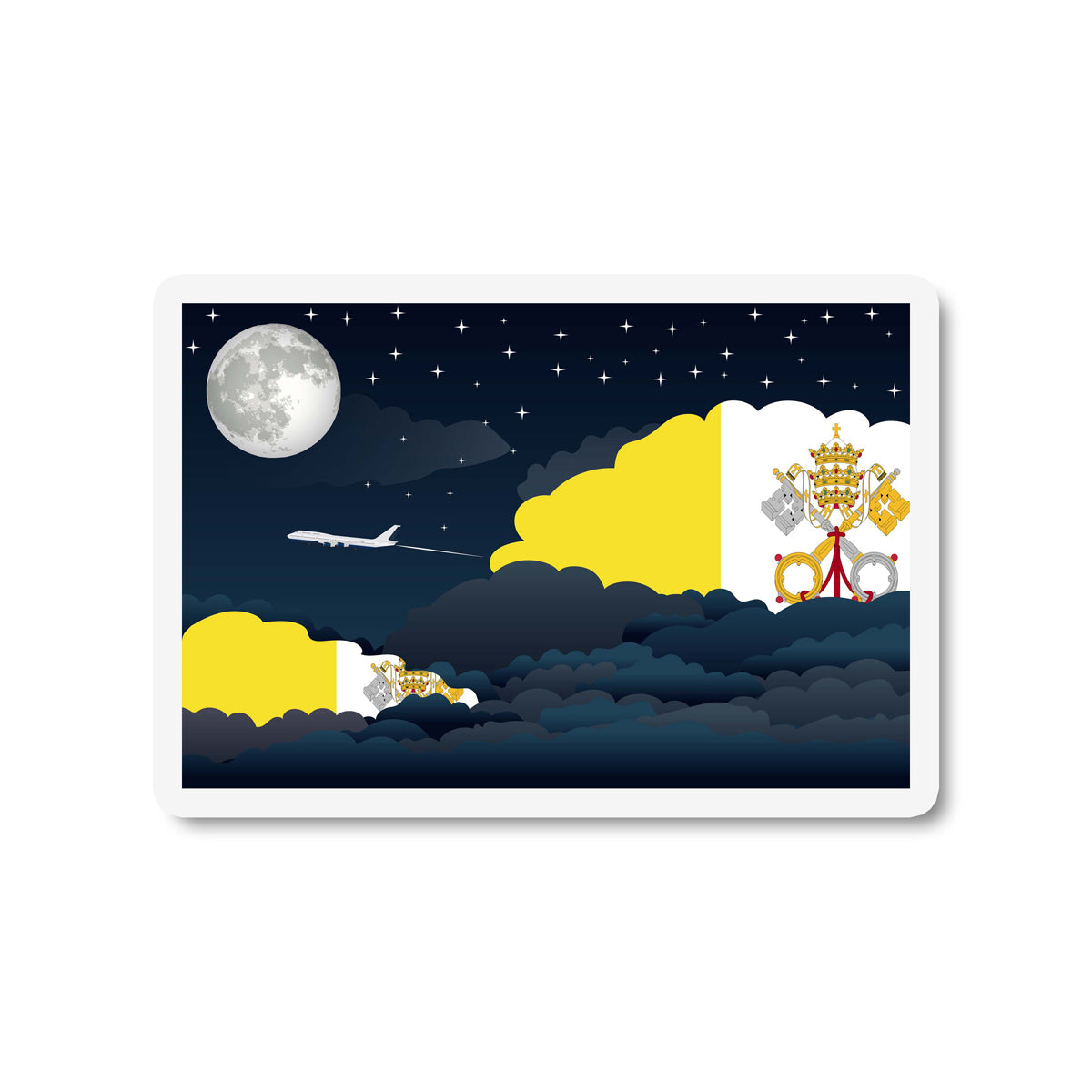 Vatican City Holy See Night Clouds Fridge Magnet