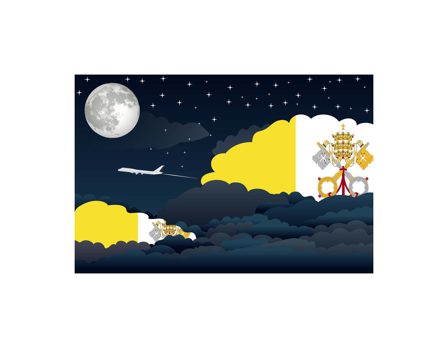 Vatican City Holy See Night Clouds Blankets & Throws | Premium Soft Blankets | City Posters Plus