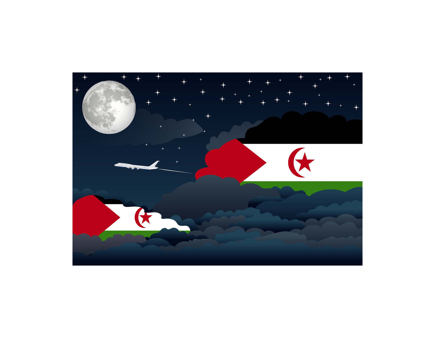 Western Sahara Night Clouds Blankets & Throws | Premium Soft Blankets | City Posters Plus