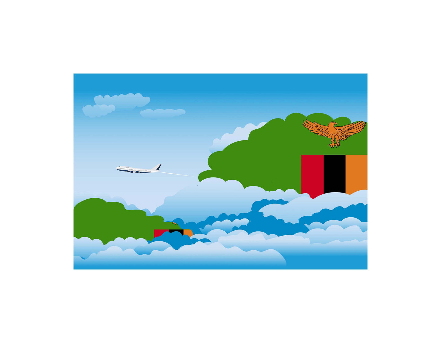 Zambia Day Clouds Blankets & Throws | Soft Premium Blankets | City Posters Plus