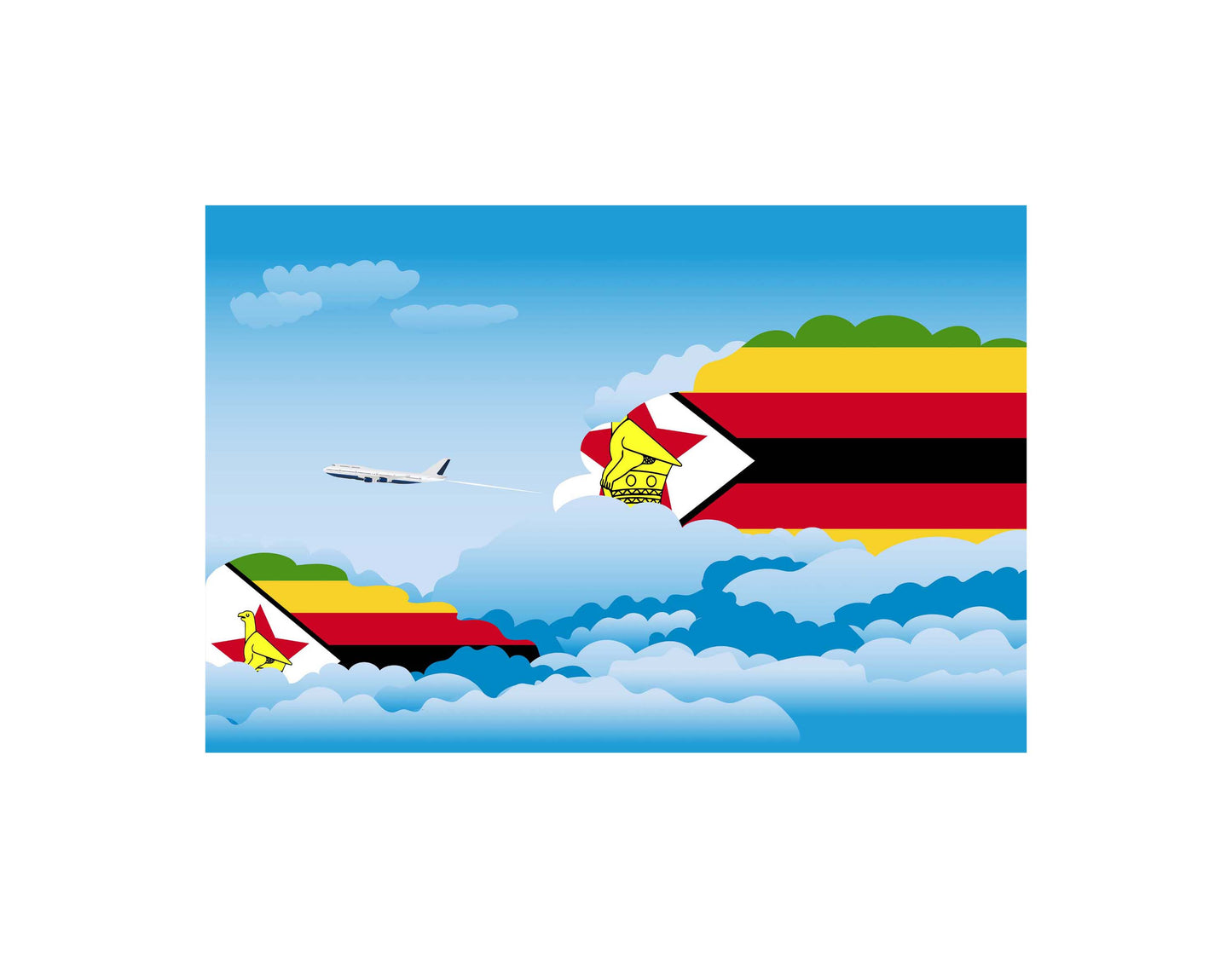 Zimbabwe Day Clouds Blankets & Throws | Soft Premium Blankets | City Posters Plus