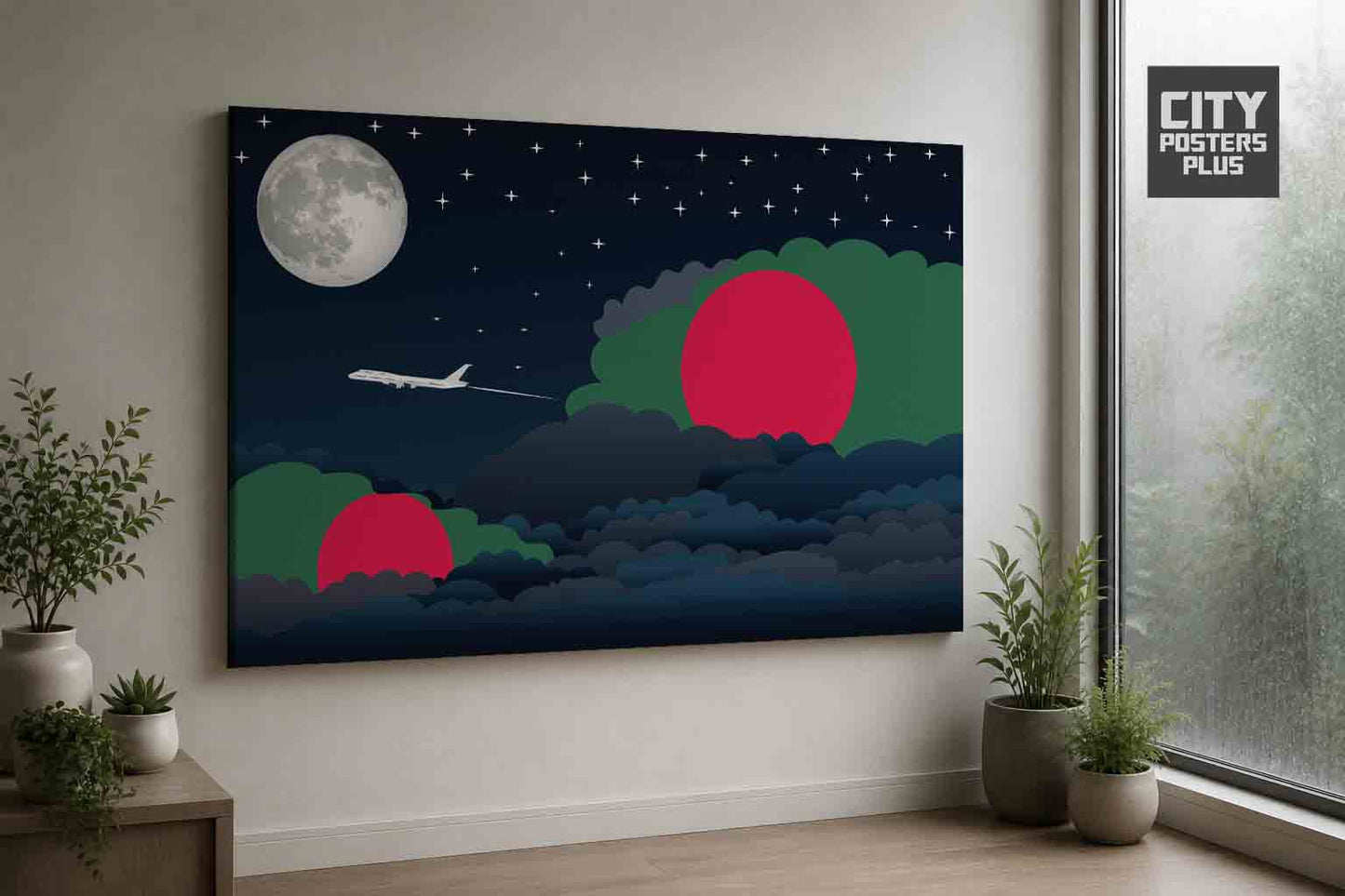Bangladesh Night Clouds Framed Canvas Prints | Country & City Wall Art