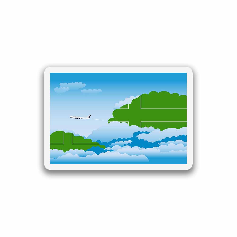 Ladonia Day Clouds Fridge Magnet