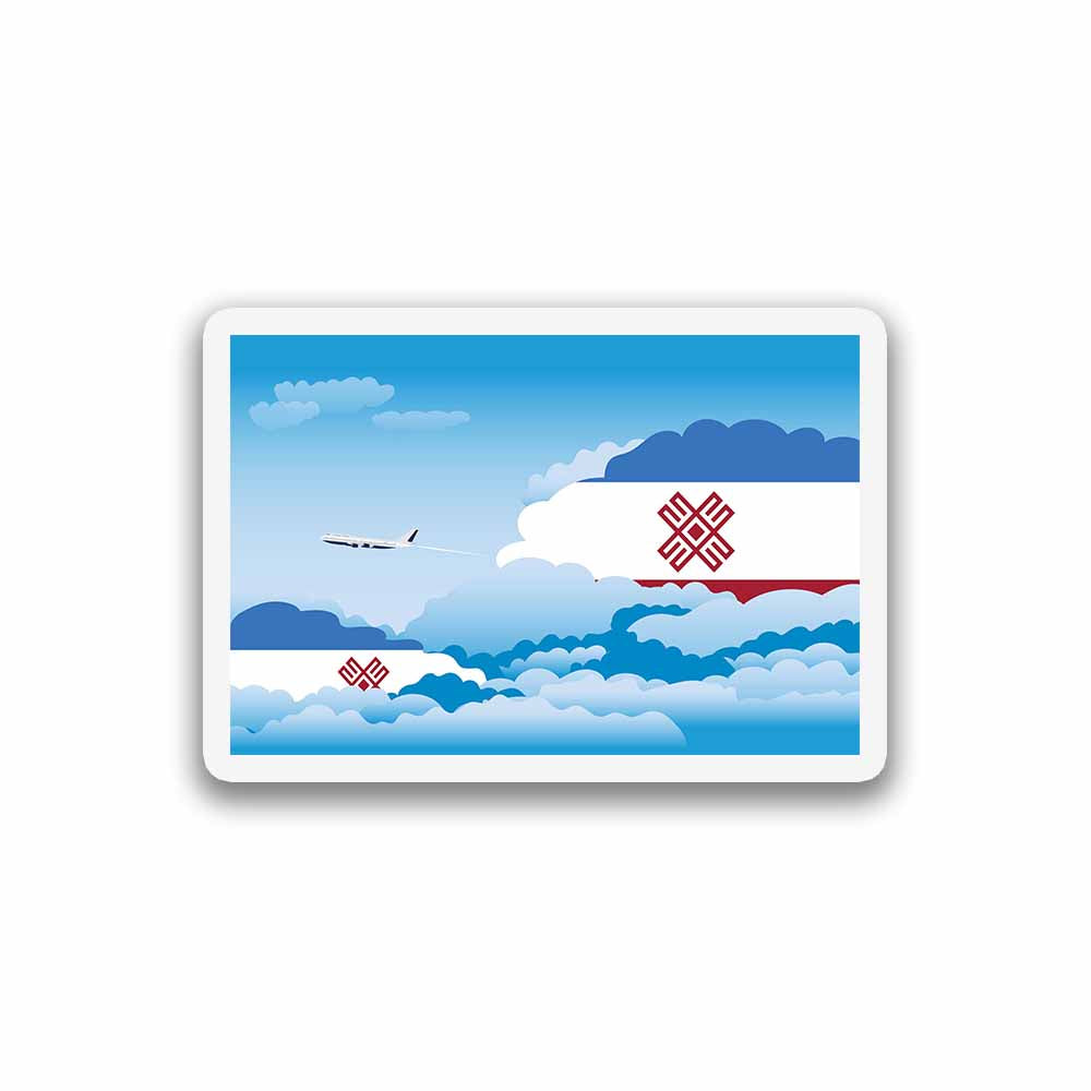 Mari El Day Clouds Fridge Magnet