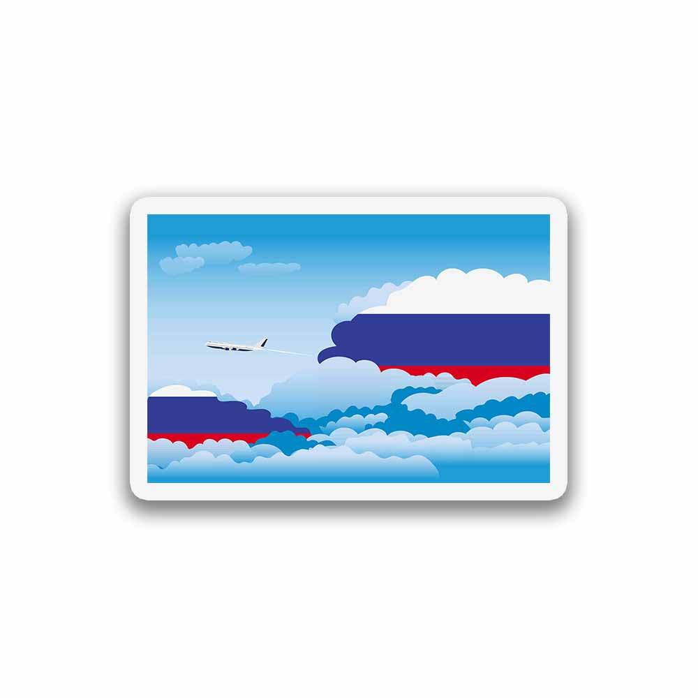 Russia Day Clouds Fridge Magnet