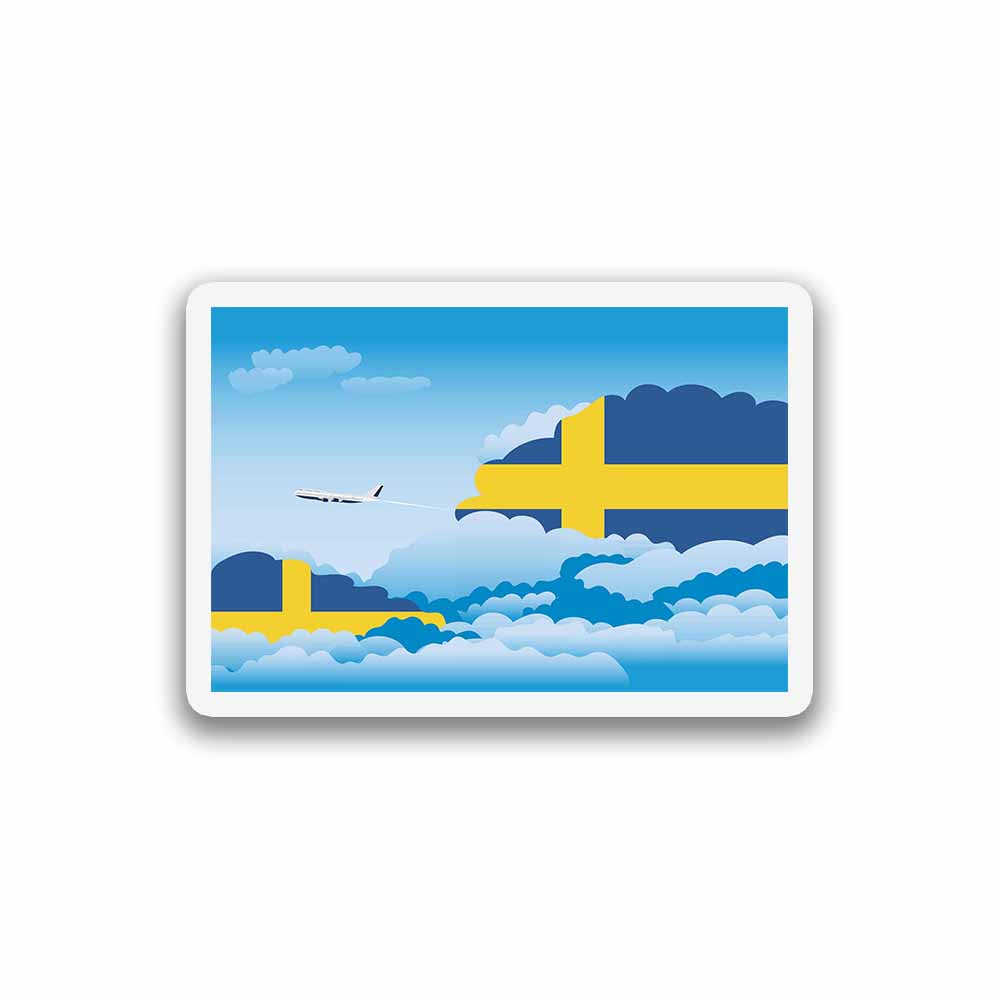 Sweden Day Clouds Fridge Magnet