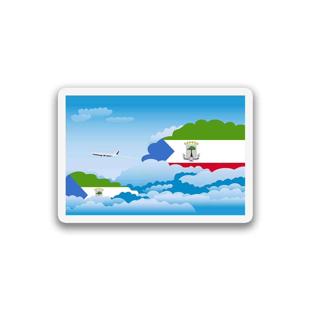Equatorial Guinea Day Clouds Fridge Magnet