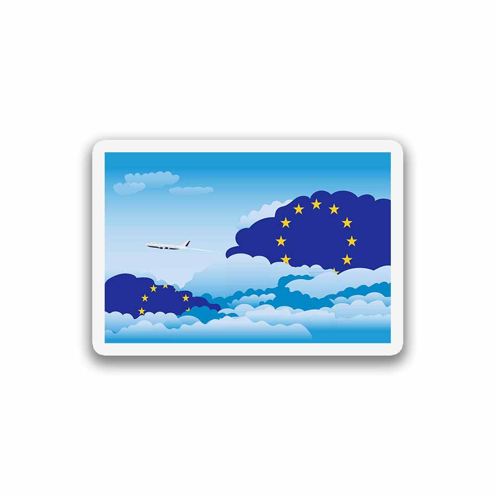 European Union Day Clouds Fridge Magnet