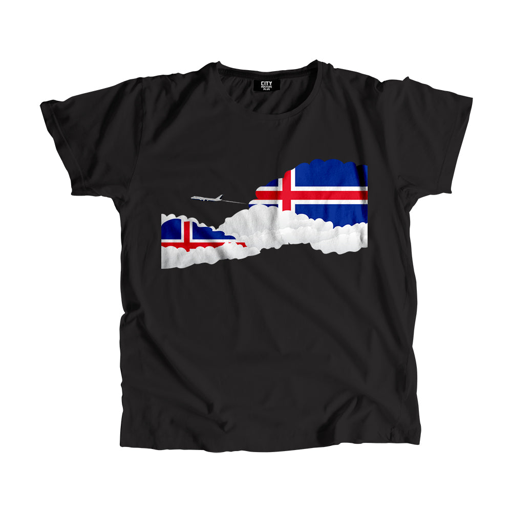 Iceland Day Clouds Men Unisex T-Shirt | Travel & Country Graphic Cotton Tee