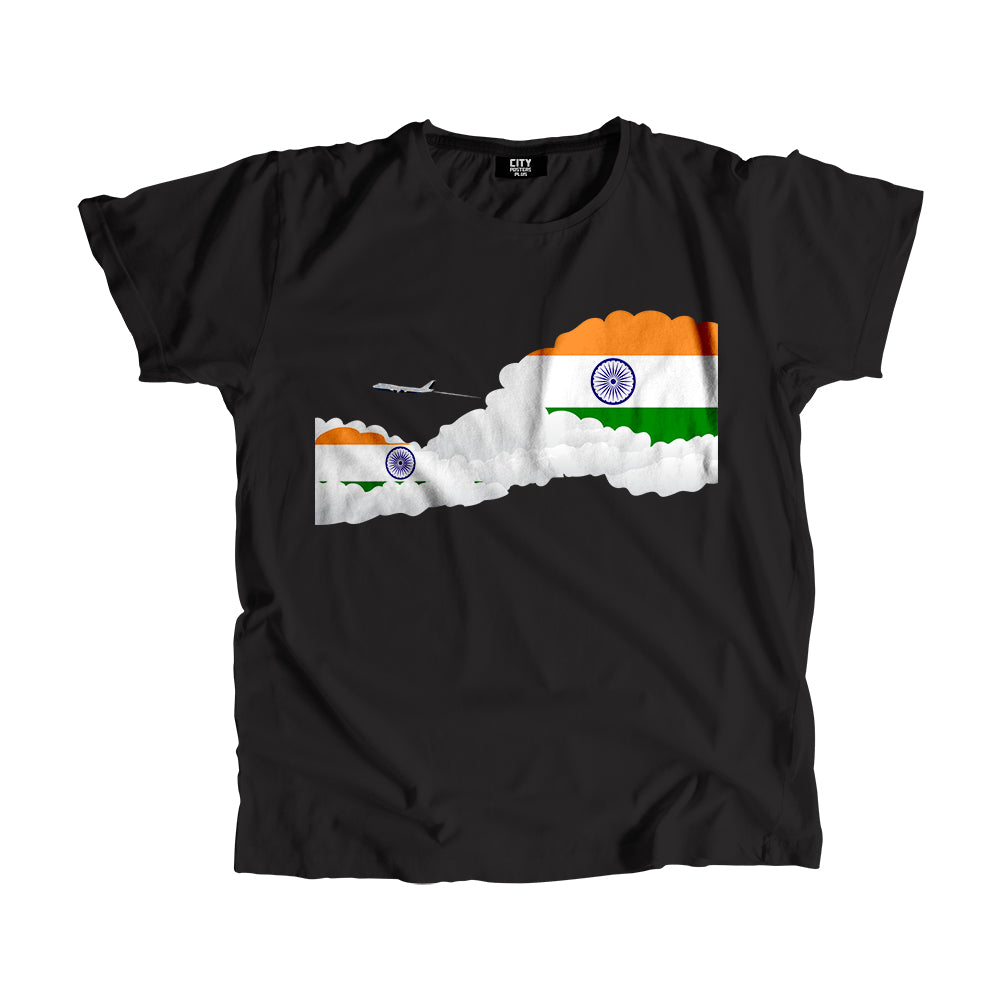 India Day Clouds Men Unisex T-Shirt | Travel & Country Graphic Cotton Tee