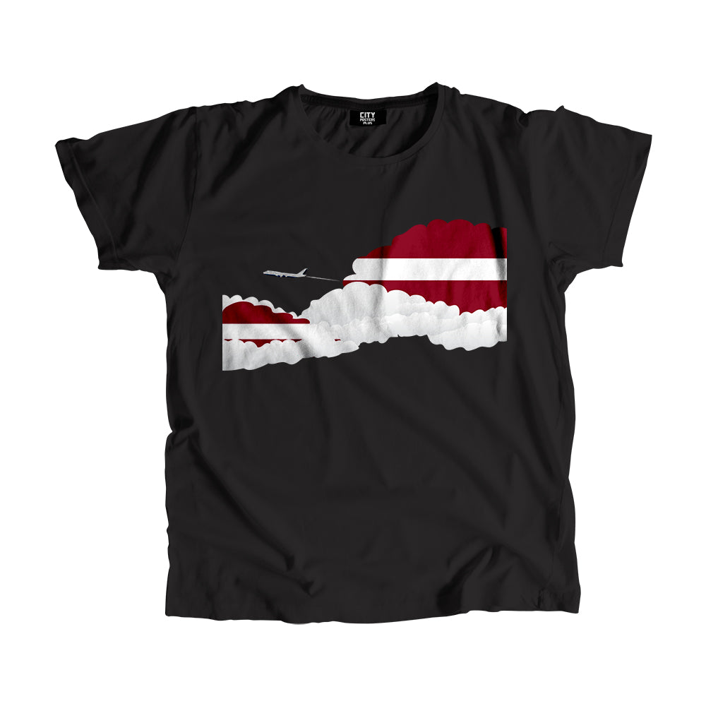 Latvia Day Clouds Men Unisex T-Shirt | Travel & Country Graphic Cotton Tee