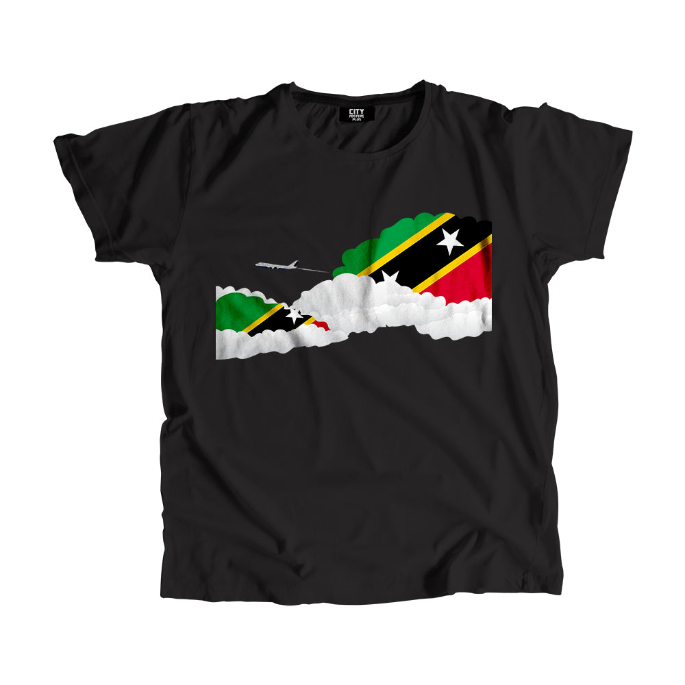 Saint Kitts and Nevis Day Clouds Men Unisex T-Shirt | Travel & Country Graphic Cotton Tee