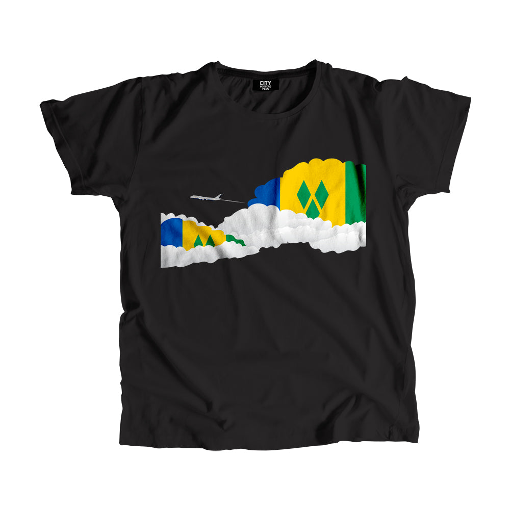 Saint Vincent and the Grenadines Day Clouds Men Unisex T-Shirt | Travel & Country Graphic Cotton Tee