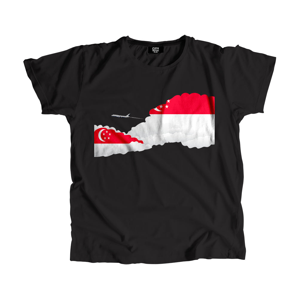 Singapore Day Clouds Men Unisex T-Shirt | Travel & Country Graphic Cotton Tee
