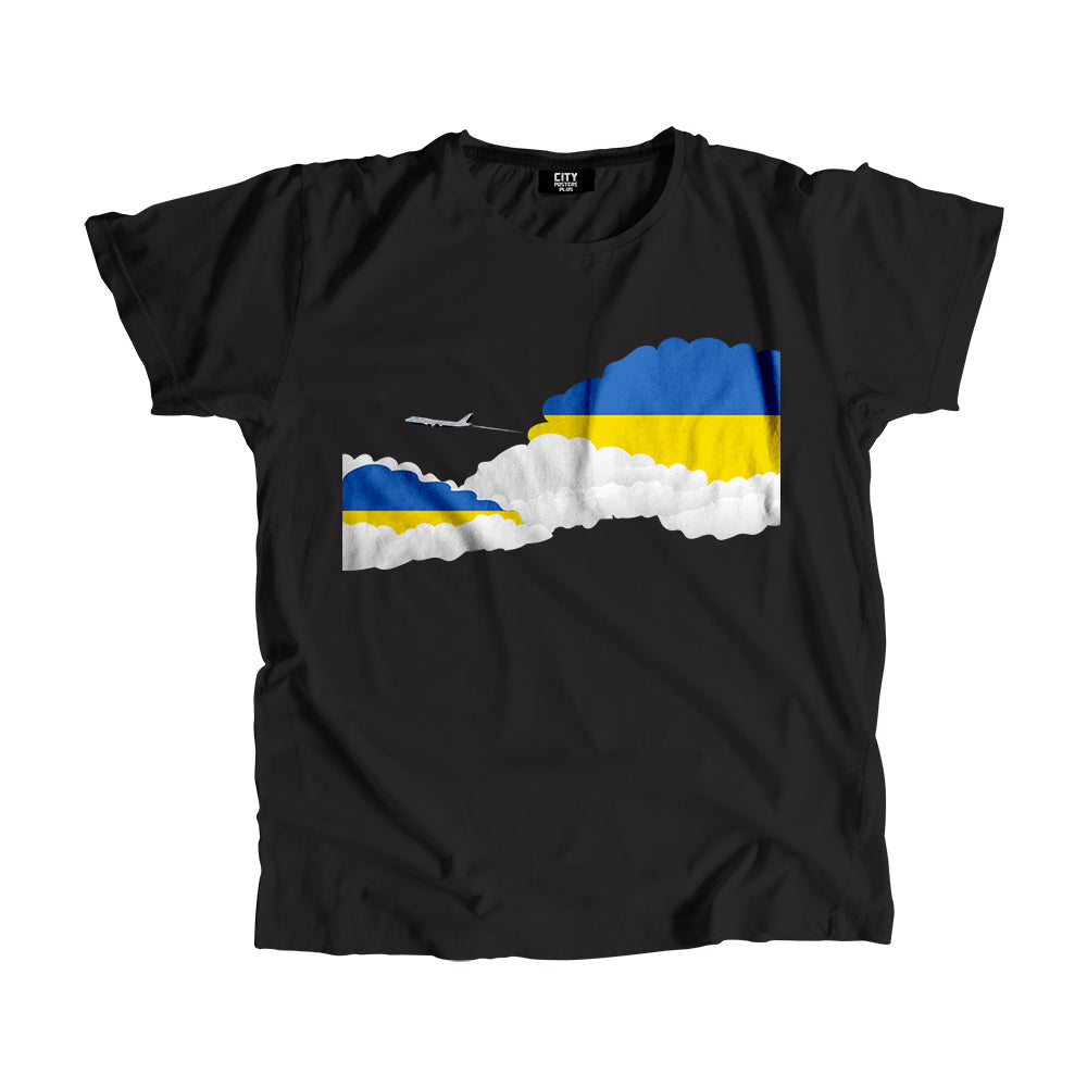 Ukraine Day Clouds Men Unisex T-Shirt | Travel & Country Graphic Cotton Tee
