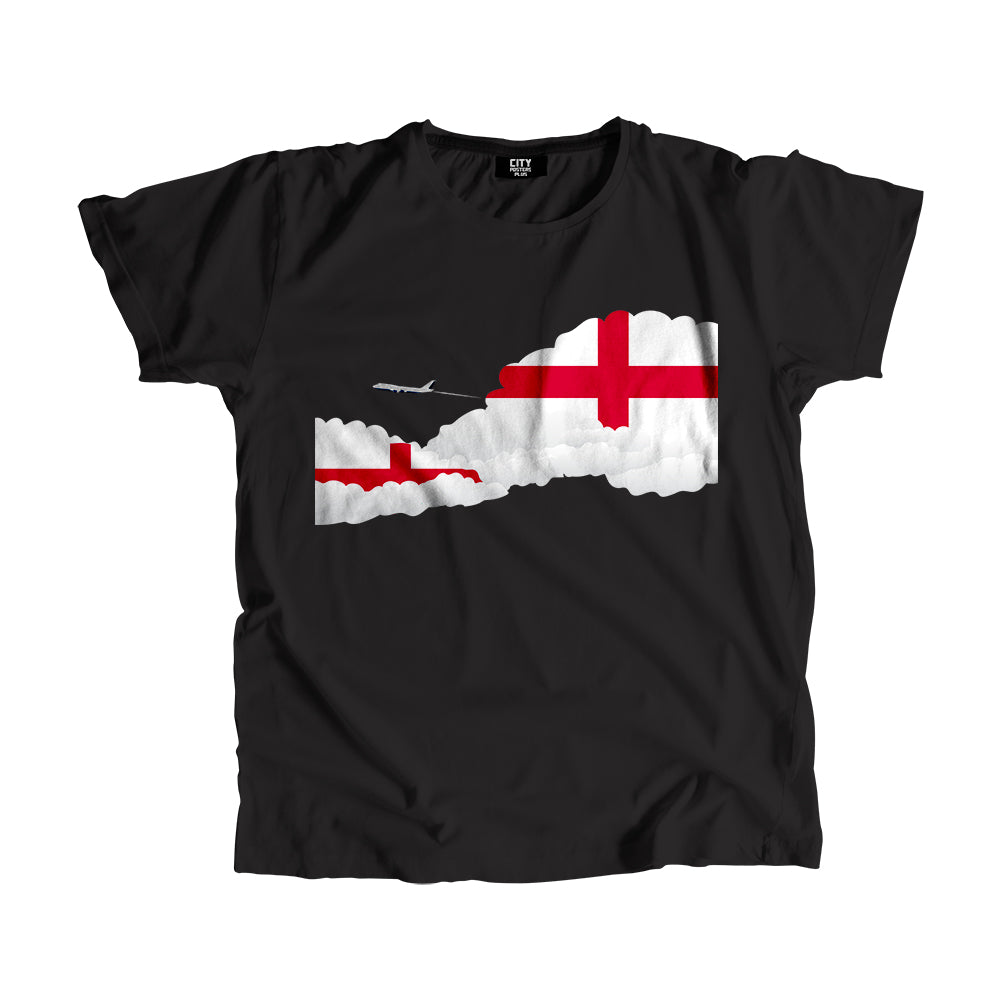 England Day Clouds Men Unisex T-Shirt | Travel & Country Graphic Cotton Tee