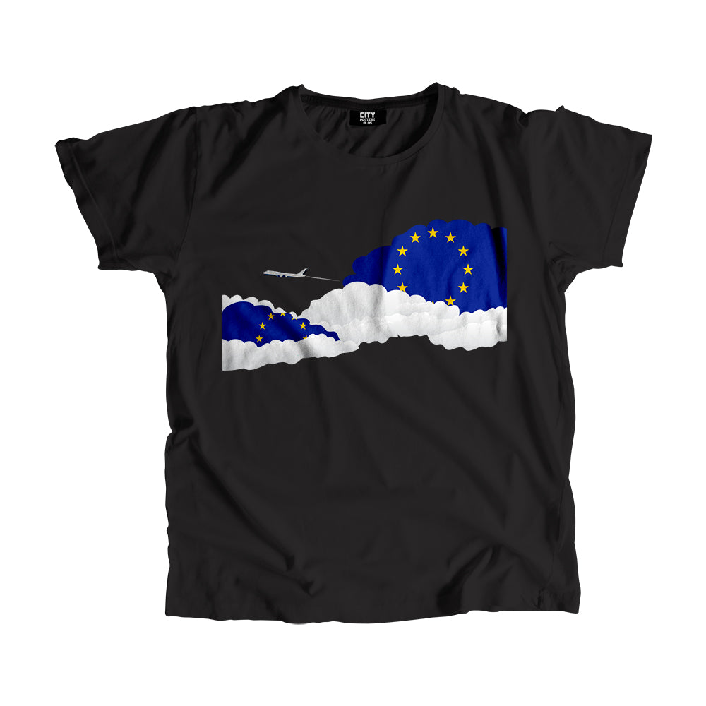European Union Day Clouds Men Unisex T-Shirt | Travel & Country Graphic Cotton Tee