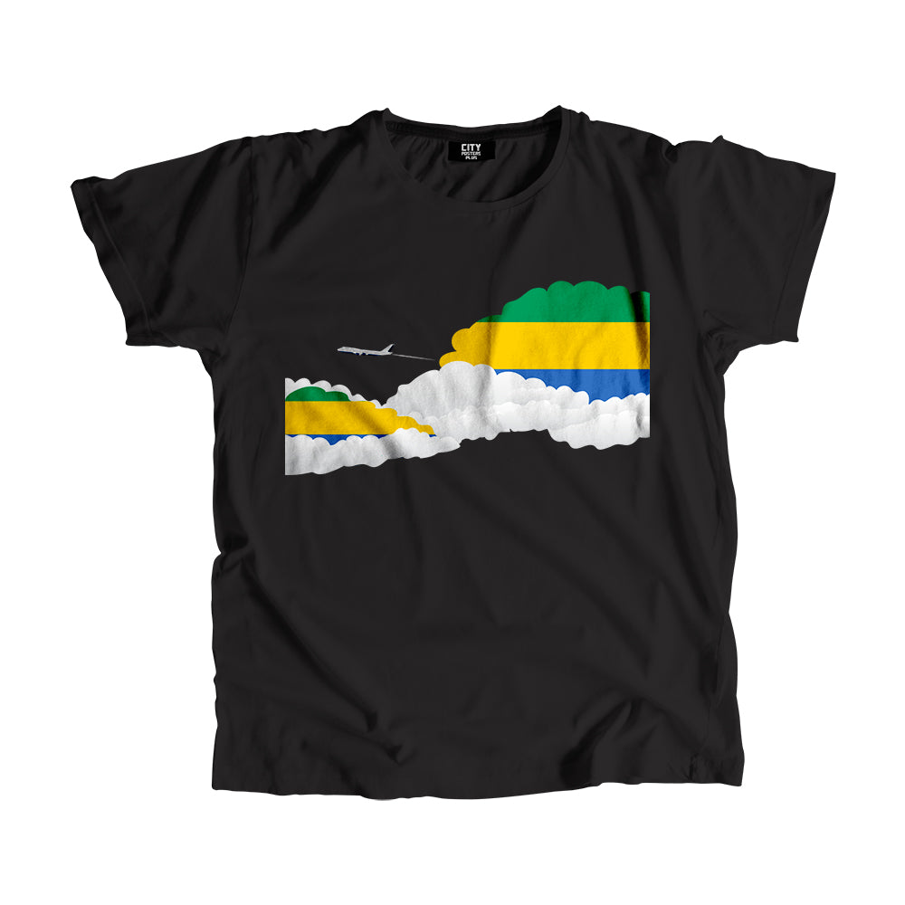 Gabon Day Clouds Men Unisex T-Shirt | Travel & Country Graphic Cotton Tee