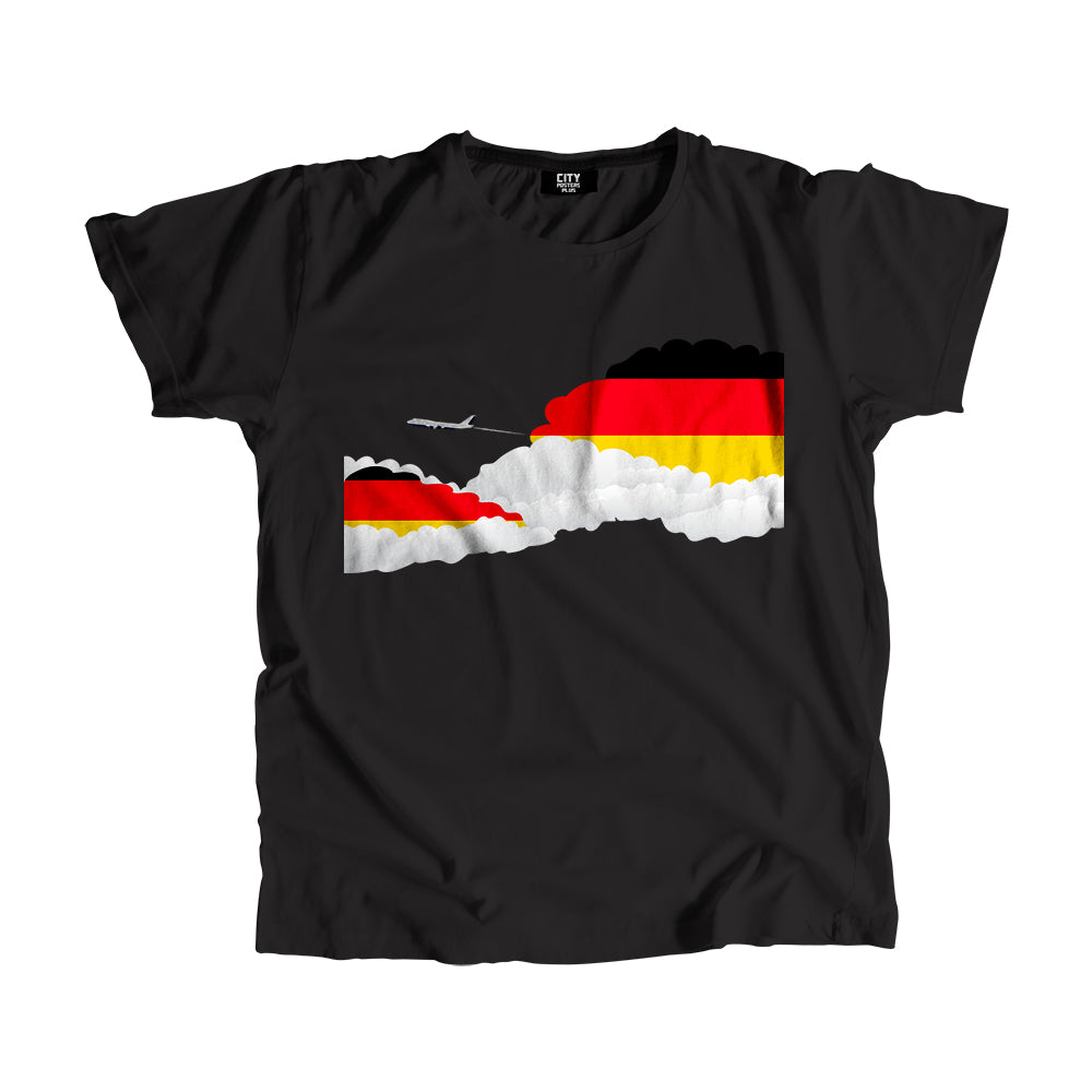 Germany Day Clouds Men Unisex T-Shirt | Travel & Country Graphic Cotton Tee