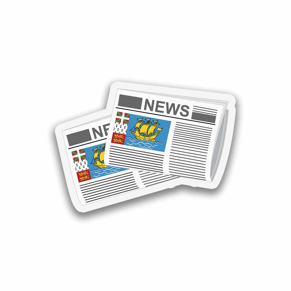 Saint Pierre and Miquelon Newspapers Fridge Magnet