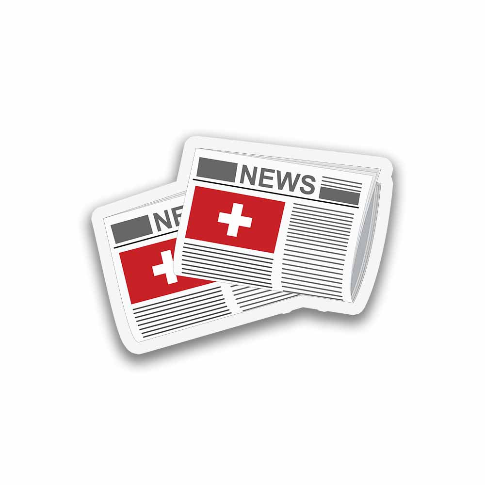 Switzerland Newspapers Fridge Magnet