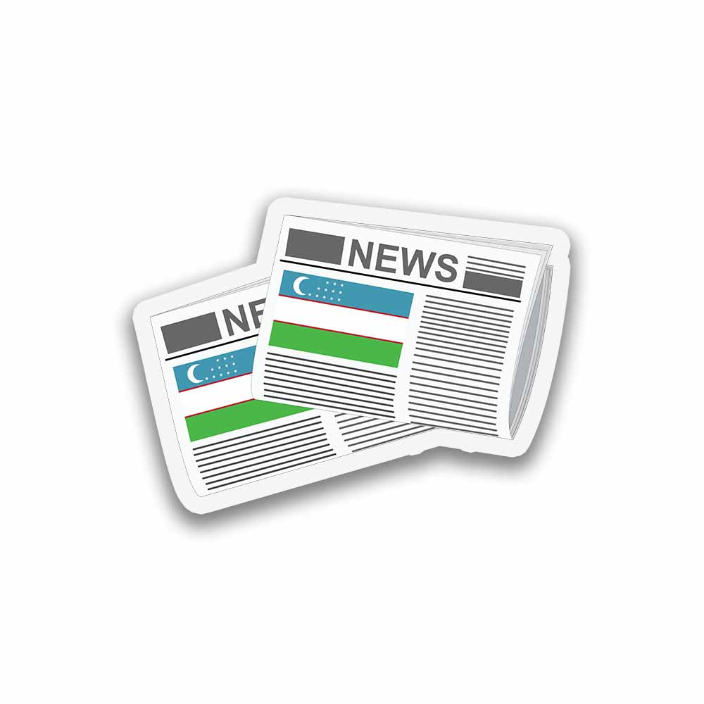 Uzbekistan Newspapers Fridge Magnet
