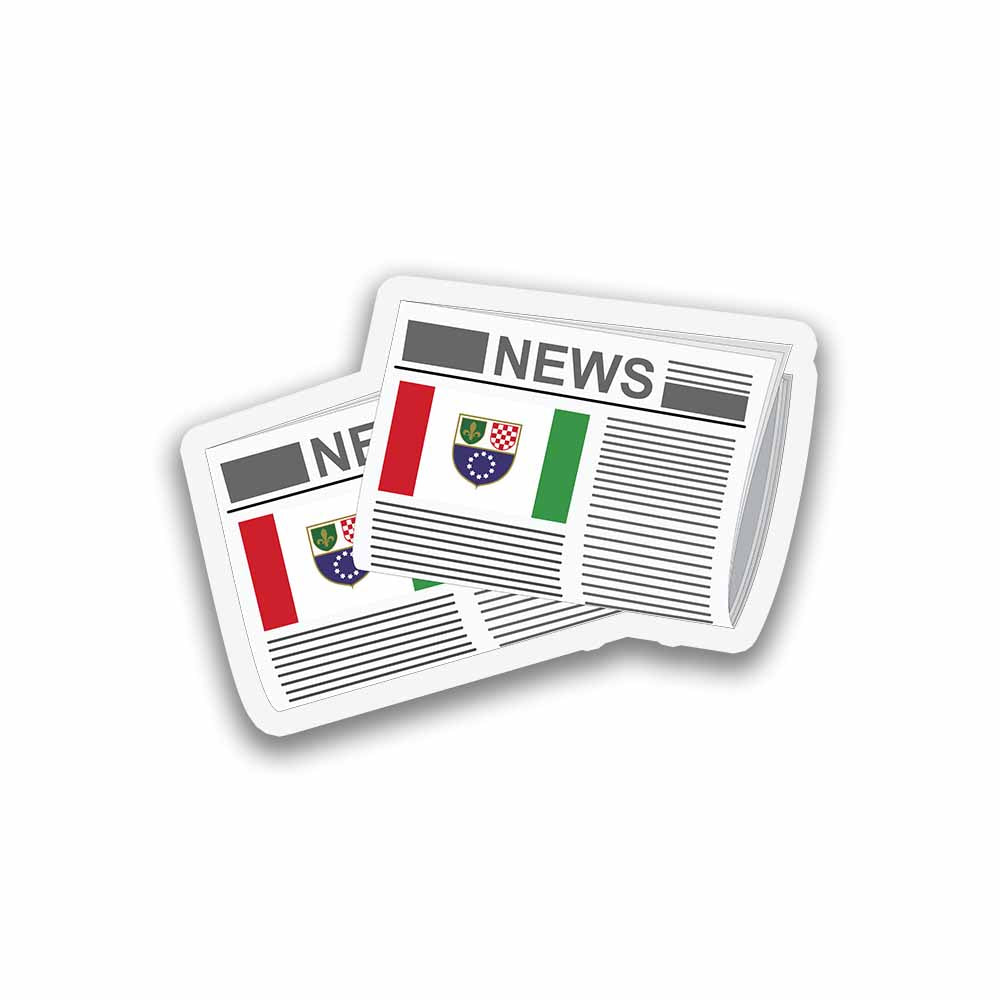 Bosnia and Herzegovina Federation of Newspapers Fridge Magnet