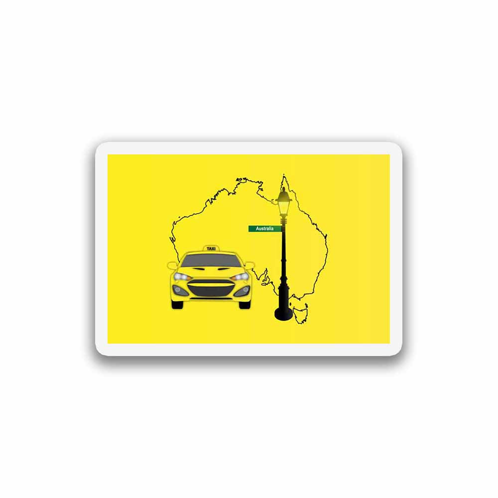 Australia Taxi Fridge Magnet