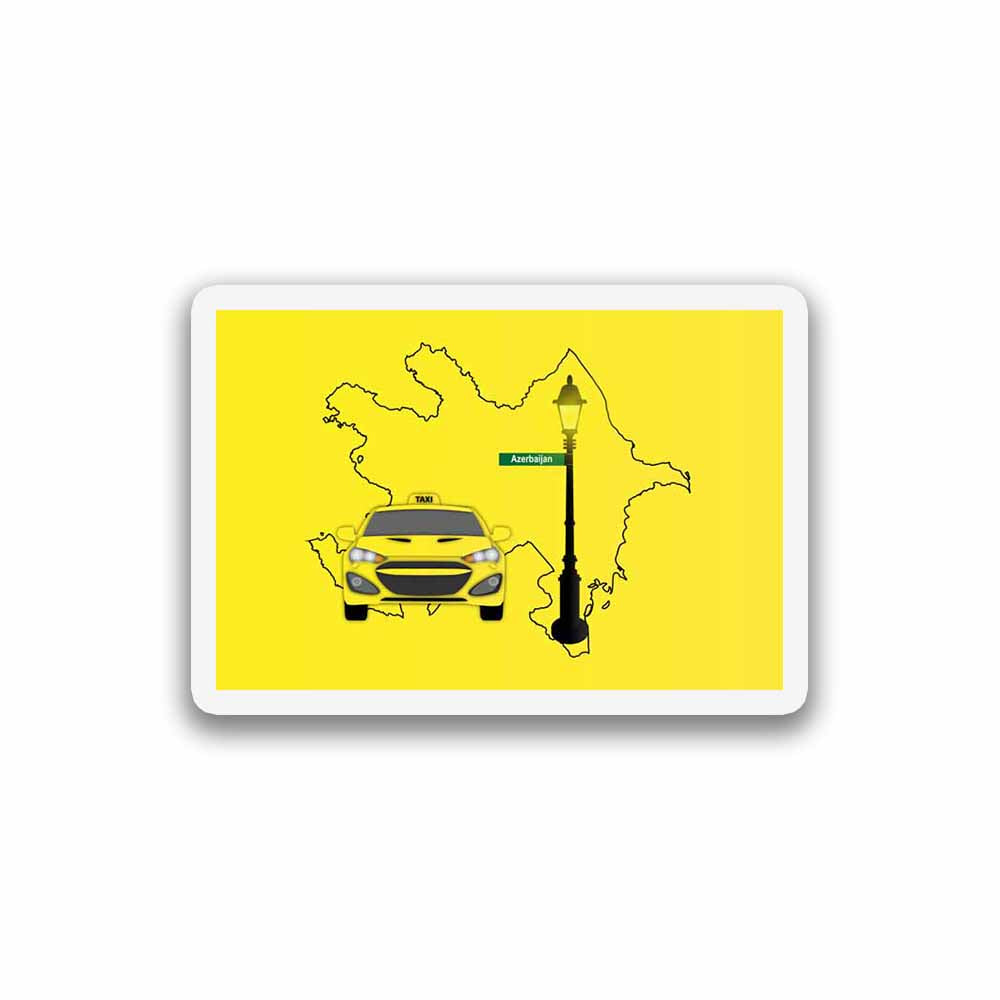 Azerbaijan Taxi Fridge Magnet