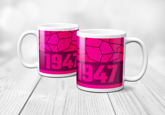 1947 Year Mug (11oz, Light Pink)