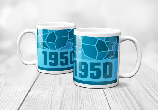 1950 Year Mug (11oz, Sky Blue)
