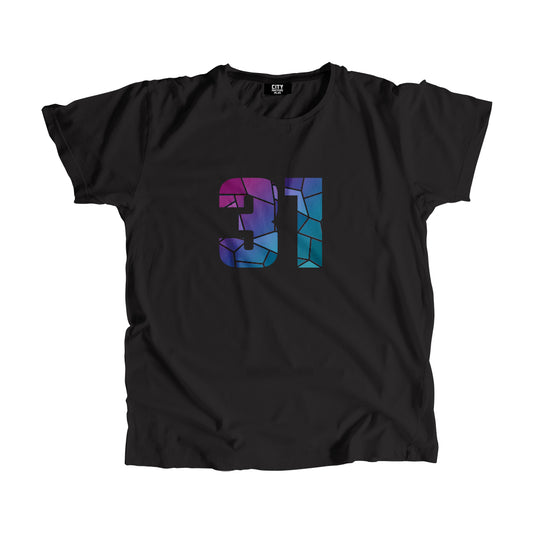 31 Number Men Women Unisex T-Shirt (Black)