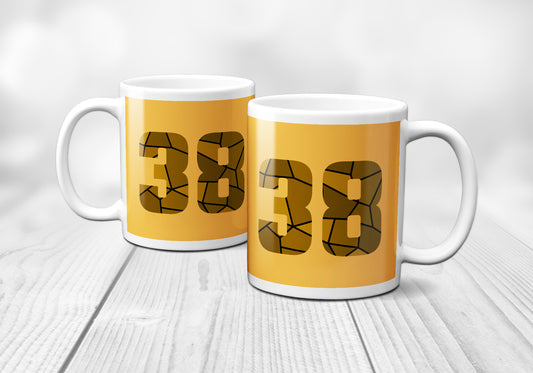 38 Number Mug (Golden Yellow)