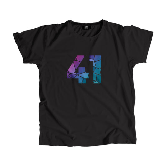 41 Number Men Women Unisex T-Shirt (Black)