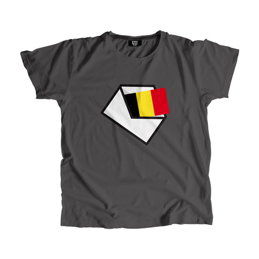 Belgium Flag Mail Men Women Unisex T-Shirt