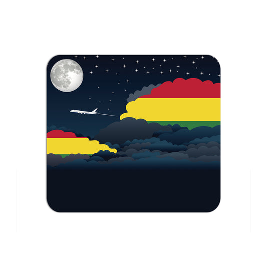 Bolivia Flag Night Clouds Mouse pad 
