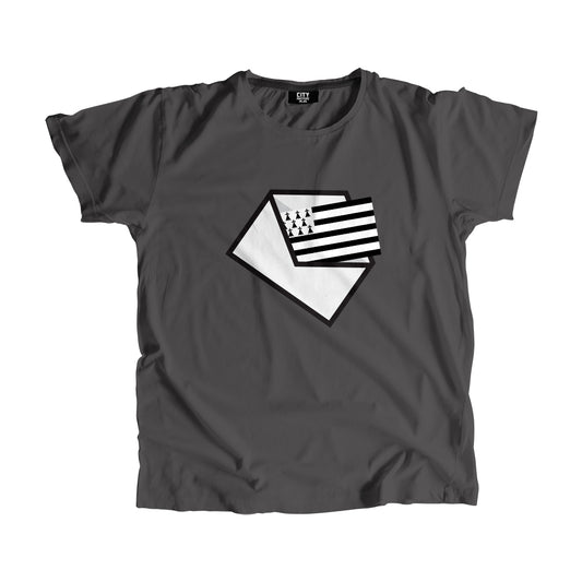 Brittany Flag Mail Men Women Unisex T-Shirt