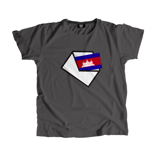 Cambodia Flag Mail Men Women Unisex T-Shirt