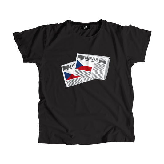 Czech Republic Newspapers Unisex T-Shirt 