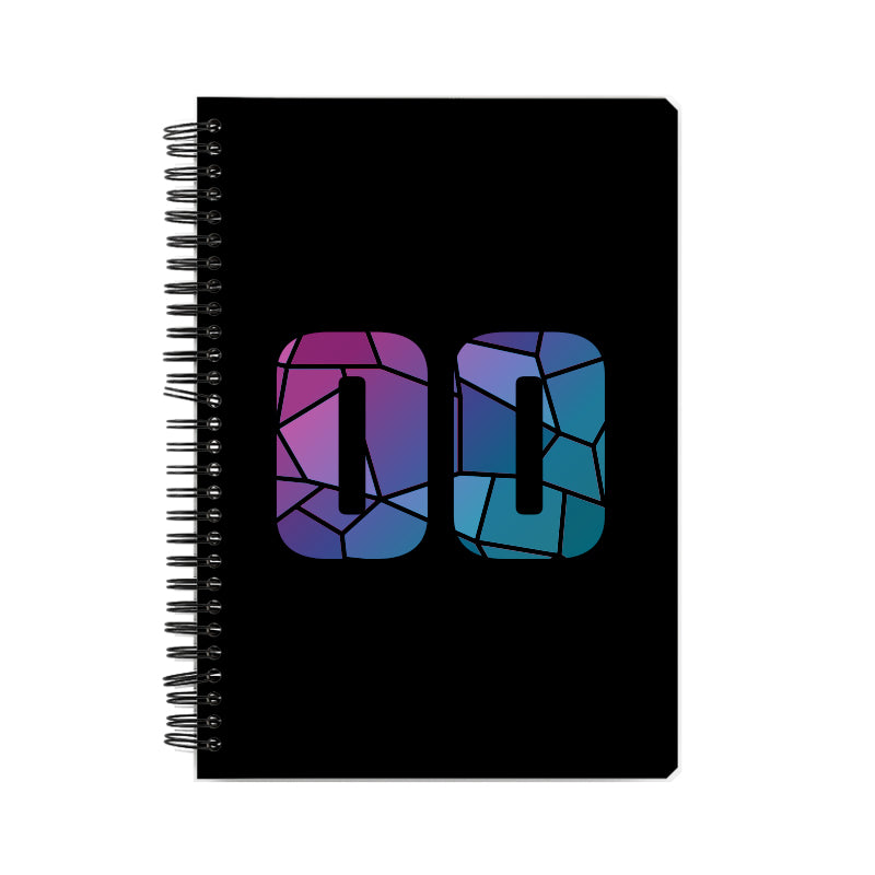 00 Number Notebook (Black, A5 Size, 100 Pages, Ruled, 6 Pack)