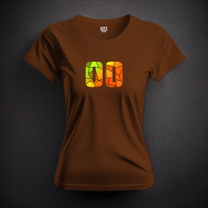 00 Number Women T-Shirt (Brown) | Stylish Numeric Graphic Tee