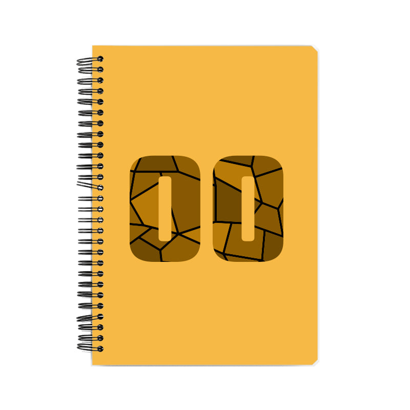 00 Number Notebook (Golden Yellow, A5 Size, 100 Pages, Ruled, 6 Pack)