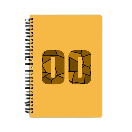 00 Number Notebook (Golden Yellow, A5 Size, 100 Pages, Ruled, 6 Pack)