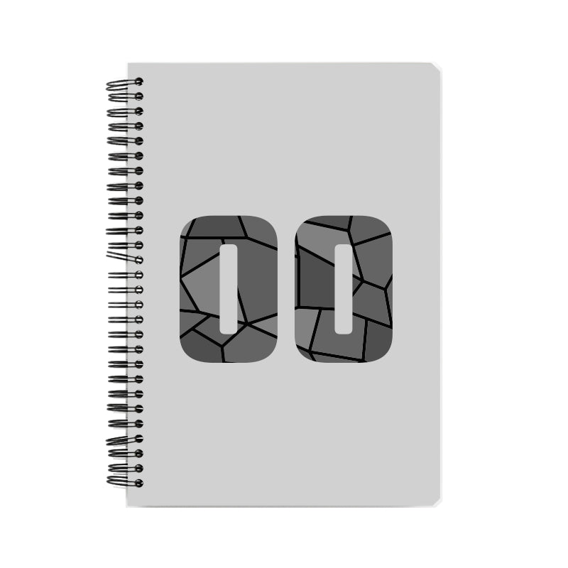 00 Number Notebook (Melange Grey, A5 Size, 100 Pages, Ruled, 6 Pack)