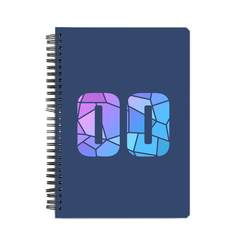 00 Number Notebook (Navy Blue, A5 Size, 100 Pages, Ruled, 6 Pack)